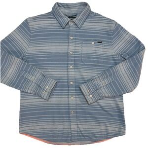 Chubbies Polyester Blend Button-Up Men's Light‎ Blue Long Sleeve Flannel